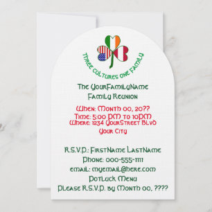 Invitation Réunion de famille du trèfle américano-irlandais a