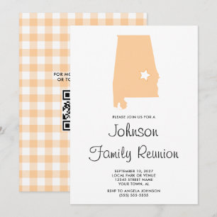 Invitation Réunion de famille Peach Alabama