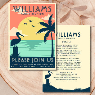 Invitation Réunion de famille vintage Réunion de plage d'été