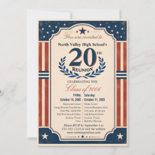 Invitation Réunion de la 20e promotion du lycée Americana Rou