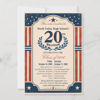 Invitation Réunion de la 20e promotion du lycée Americana Rou