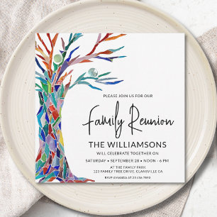 Invitation Réunion de la famille des arbres colorés