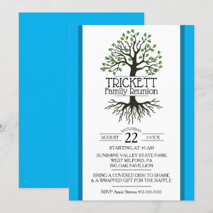 Invitation Réunion de la famille des arbres Sky Blue