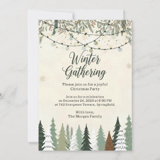 Invitation Réunion de Noël d'hiver