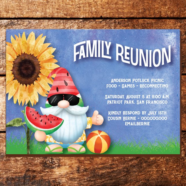 Invitation Réunion d'été familiale (Créateur téléchargé)