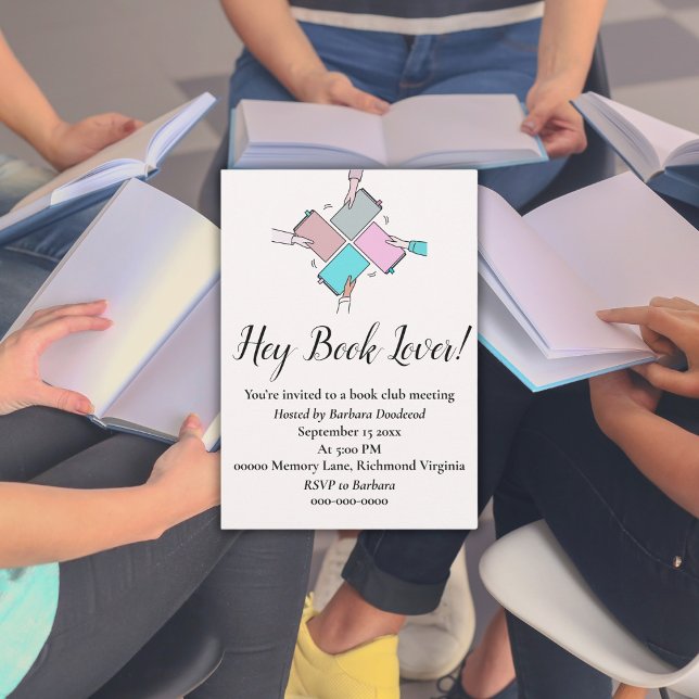 Invitation Réunion du club de lecture (Créateur téléchargé)