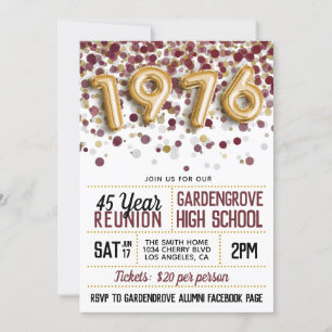 Invitation Réunion du collège 1976