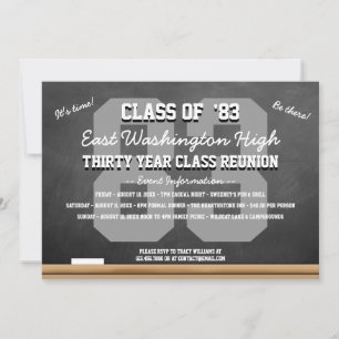 Invitation Réunion du collège Chalkboard personnalisée