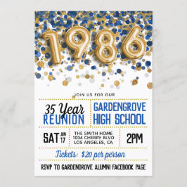Invitation Réunion du lycée de 1986