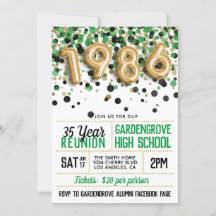 Invitation Réunion du lycée de 1986