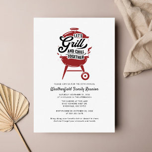 Invitation Reunion familiale annuel BBQ Summer Party