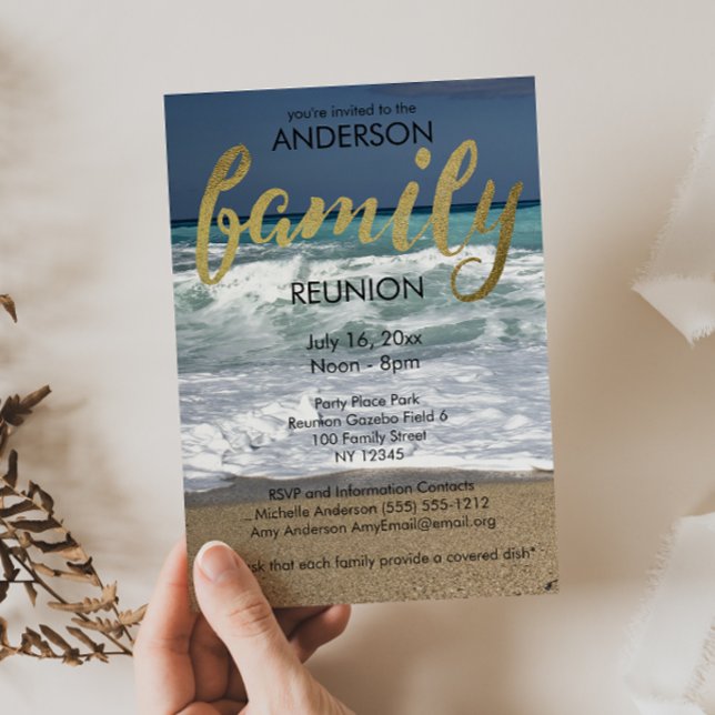 Invitation Réunion familiale de plage tropicale (Créateur téléchargé)