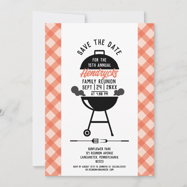 Invitation Réunion familiale enregistrer la date (Devant)