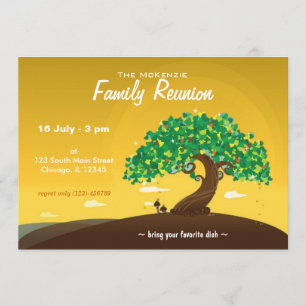 Invitation Réunion familiale (Orange)