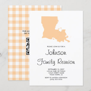 Invitation Réunion familiale Peach Louisiana