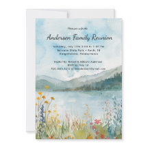 Reunion moderne Rustique Fleurs sauvages Invitatio