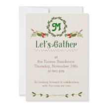 Réunissons l'Invitation de Thanksgiving