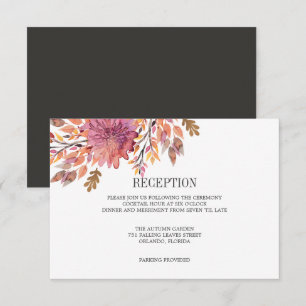 Invitation Rêve d'Automne Enclosure de mariage RÉCEPTION