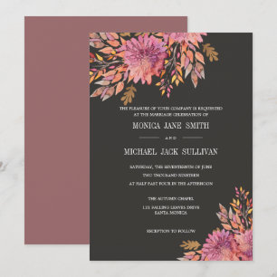 Invitation Rêve d'automne   Mariage élégant