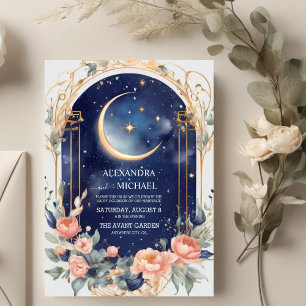 Invitation Rêve de nuit de milieu d'été céleste de mariage