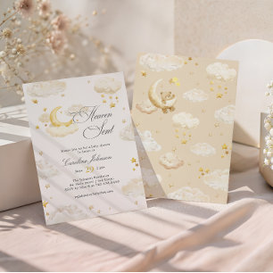 Invitation Rêve Envoyé du Ciel Baby Shower