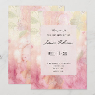 Invitation Rêve Romantique Fleurie 21e Anniversaire