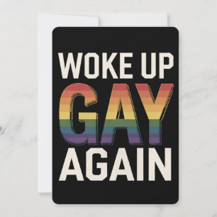 Invitation Réveillez Gay encore drôle LGBTQ Pride Ally Rainbo