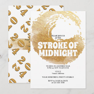 Invitation Réveillon de la Saint-Sylvestre Stroke of Midnight