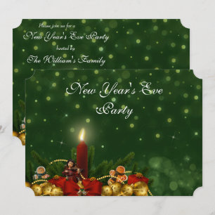 Invitation Réveillon décoratif du Nouvel An