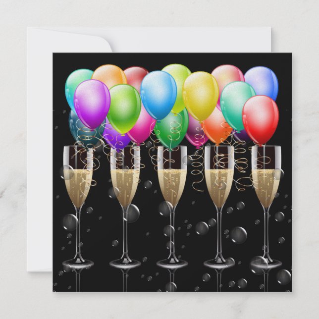 Invitation Réveillon du Nouvel An / Fête de l'occasion spécia (Devant)