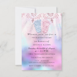 Invitation Révélation de genre Baby shower Pieds fille garçon