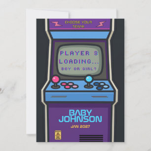 Invitation Révélation de genre d'Arcade Rétro des Années 90 J