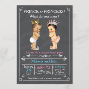 Invitation Révélation de genre Prince ou Princesse - Caucase