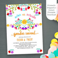 Révélation de sexe Floral Fiesta Mexicaine Blanc C