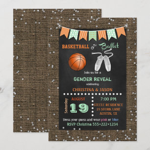 Invitation Révélation du genre dans le basket-ball ou le ball