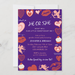 Invitation révélation du sexe de bébé à la Saint-V