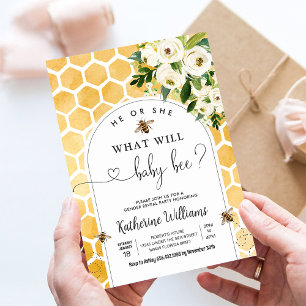 Invitation Révélation du sexe de bébé abeille