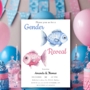 Invitation Révélation du sexe de bébé par la pêche