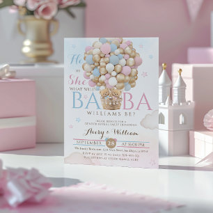 Invitation Révélation du sexe de bébé Shower Fille ou Garçon 