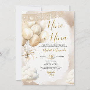 Invitation Révélation du sexe de l'enfant Bébé Fille ou Garço