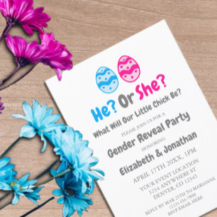 Invitation Révélation du sexe du petit poussin