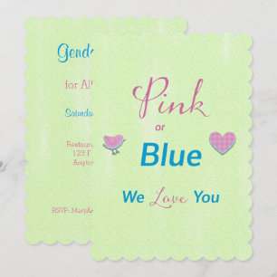Invitation Révélation du sexe Rose ou Bleu