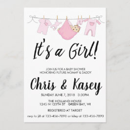 Invitation Rêver que c'est une fille