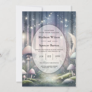 Invitation Rêves à la lumière des lanternes Mariage en forêt
