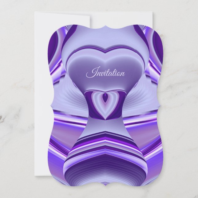 Invitation Rêves arc-en-ciel à fleurs violettes (Devant)