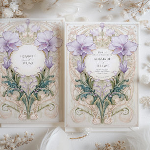Invitation Rêves de Lavande Royale Florale Victorienne Mariag