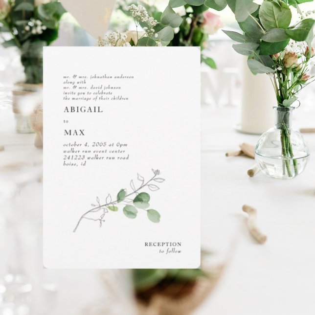 Invitation Rêves des parents botaniques du printemps Mariage  (Créateur téléchargé)