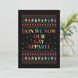 Invitation Revêtons maintenant nos vêtements gays de Noël gay