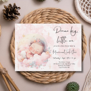 Invitation Rêvez grand petit, baby shower