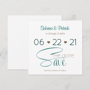 Invitation Rich BOHO Hunter Green Save the Date